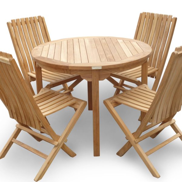 Cannes 39" Round Teak Dining Table