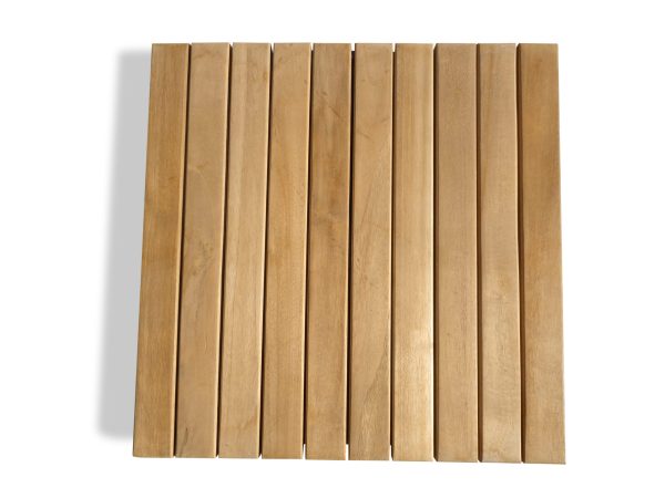 Pack of 5 Teak Indoor/Outdoor Floor Tiles , 19.75" Square