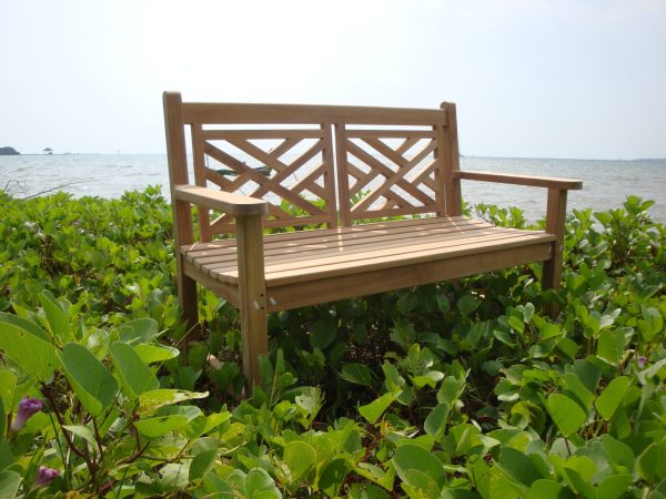 48" Chippendale Teak Bench 2 Seater
