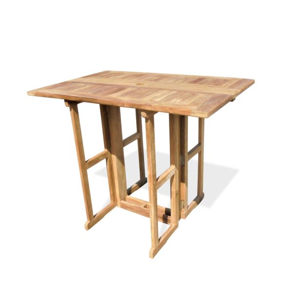 Nassau 48' x 31' Rectangular Teak Drop Leaf Bar Table