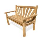 48" Windsor Sunburst Teak Bench 2 Seater