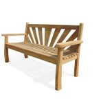 60" Windsor Sunburst Teak Bench 3 Seater