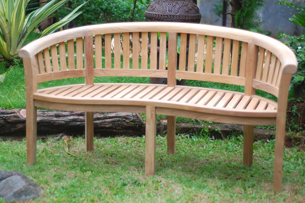 Kensington Premium Teak Curved 3 Seater Bench, arrives Assembled.