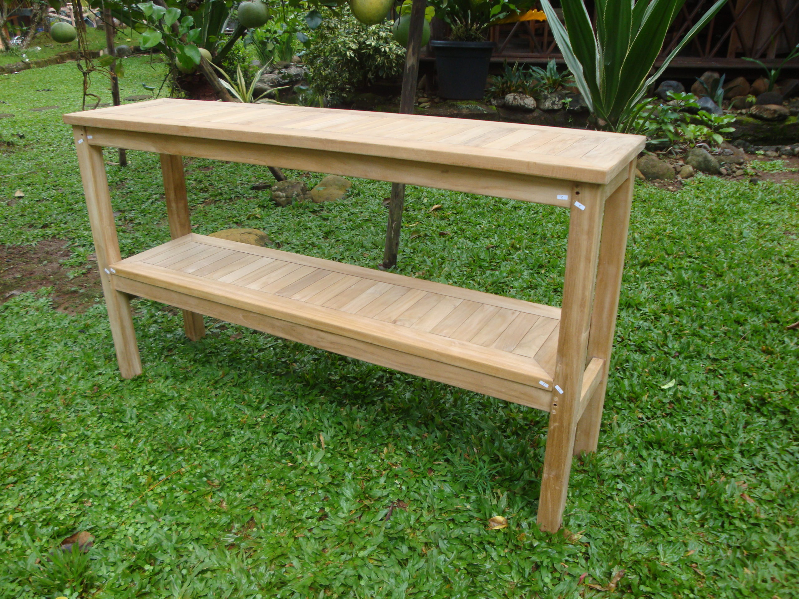 Cape Cod Rectangular 59" x 15" Multi-Purpose Teak Buffet/Console/Sideboard Table, Teak Lasts A Lifetime!