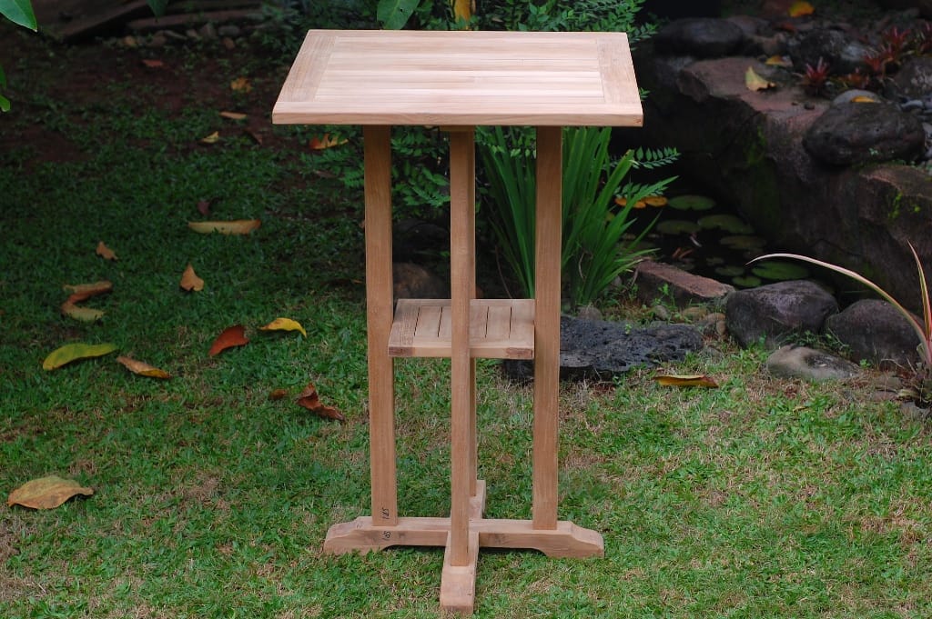 The San Remo 27" Square Teak Bar Table
