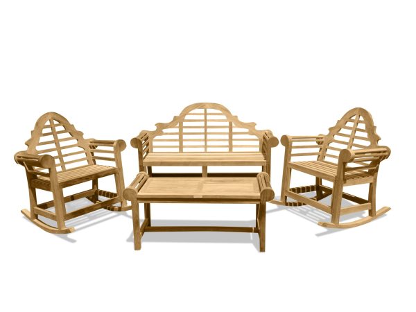 Lutyens Double Rocker, 2 Single Rockers, & Table