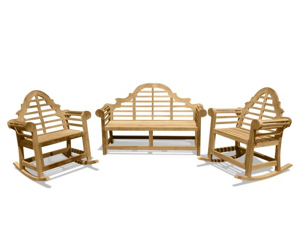 Lutyens 3-Seater Bench & 2 Single Rockers
