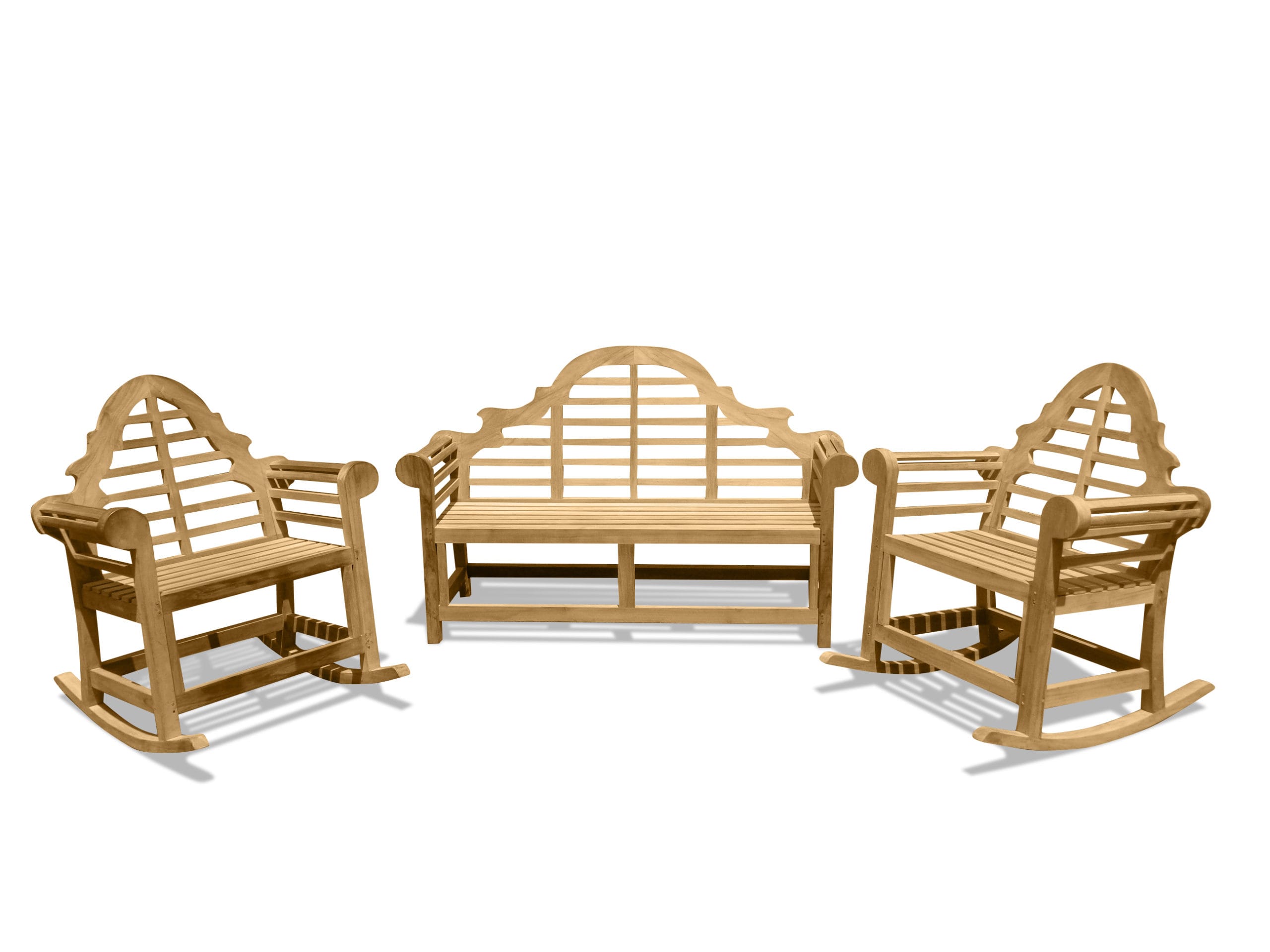 Lutyens 3-Seater Bench & 2 Single Rockers