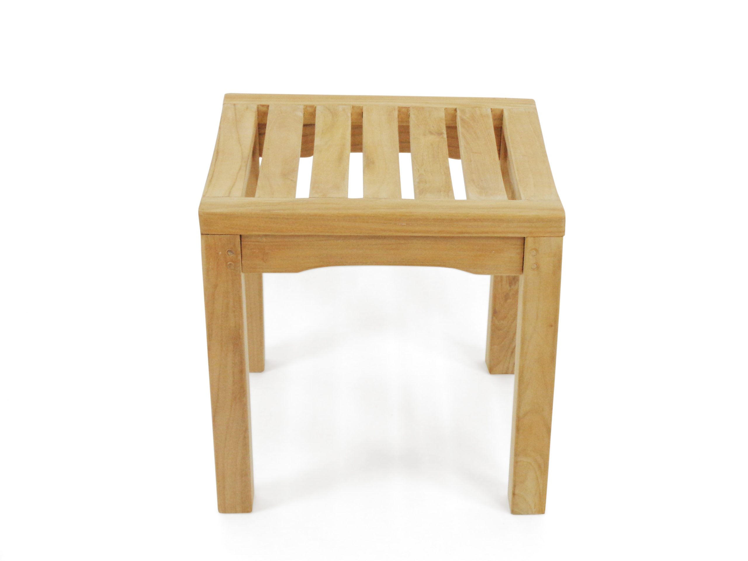 18" Oxford Teak Backless Bench w/Contoured Seat