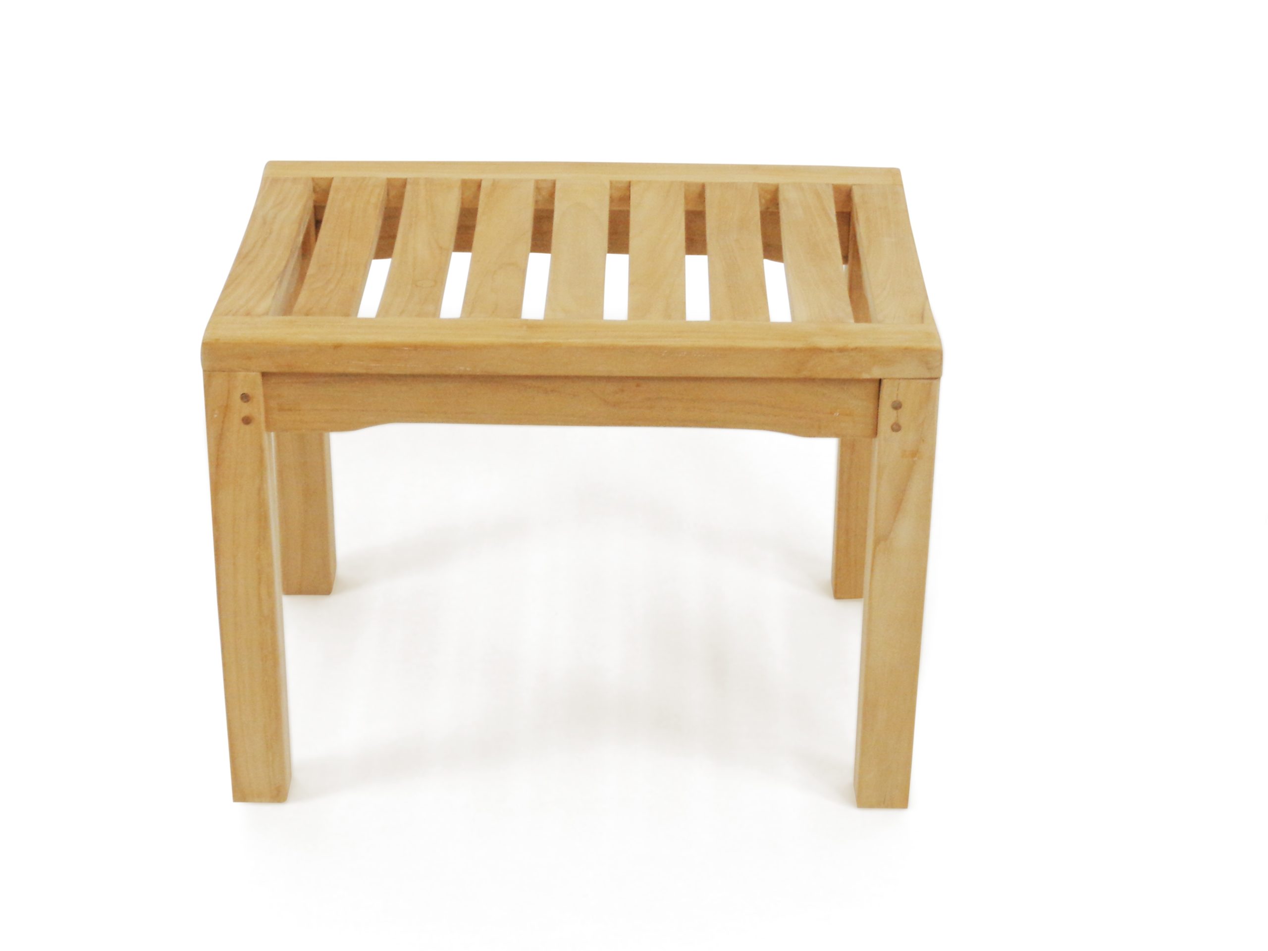 24" Oxford Teak Backless Bench w/Contoured Seat