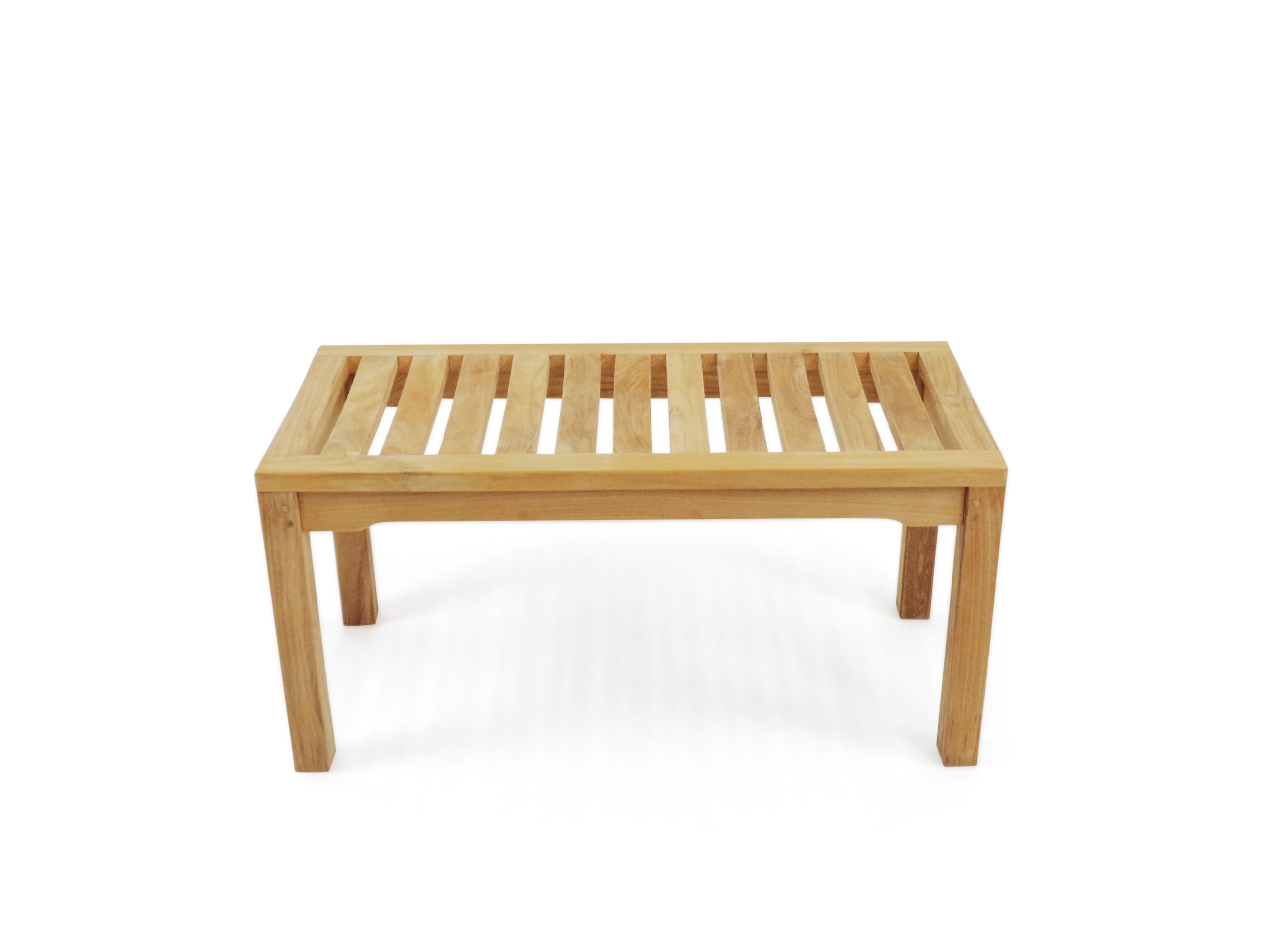 36" Oxford Teak Backless Bench w/Contoured Seat