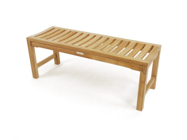 48" Oxford Teak Backless Bench 2 Seater