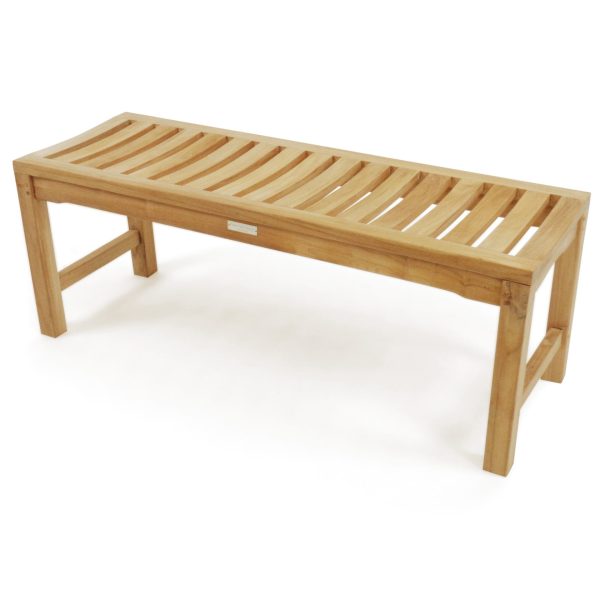 48" Oxford Teak Backless Bench 2 Seater