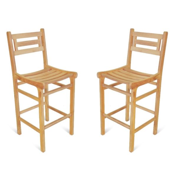 Seville Teak Bar Chair-2 Pack