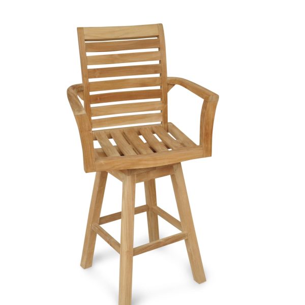 Teak Swivel Bar Armchair