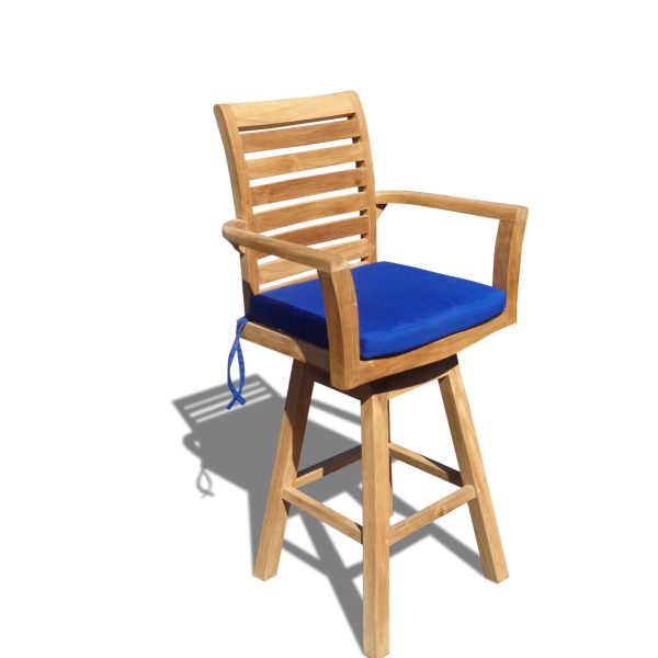 Teak Swivel Bar Armchair