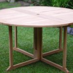 Barcelona Round Drop Leaf 59" Teak Dining Table