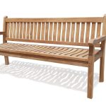 72" Windsor Teak Bench 4 Seater w Arms