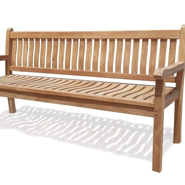 72" Windsor Teak Bench 4 Seater w Arms