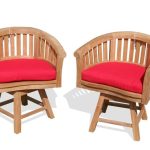 Kensington Teak Curved Swivel Armchair-2 Pack