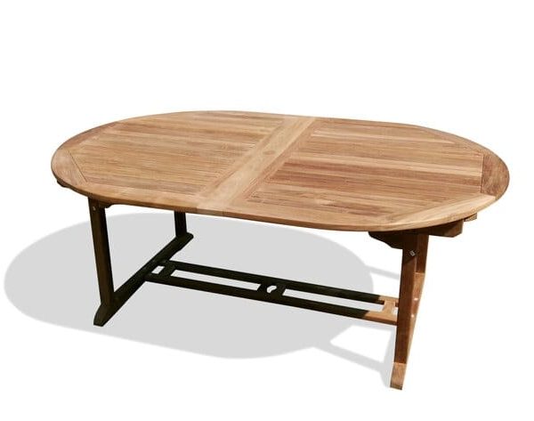 Oval Extension Teak Table