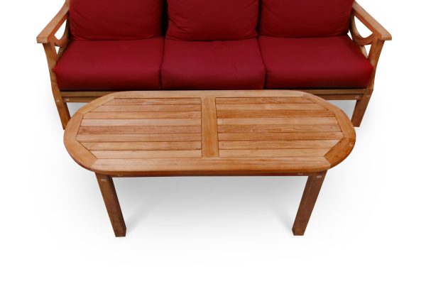 Cape Cod Oval 48" x 20" x 20" Teak Coffee Table