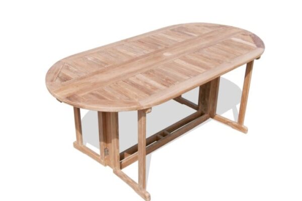Oval Drop Leaf Teak Table