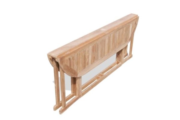 Oval Drop Leaf Teak Table