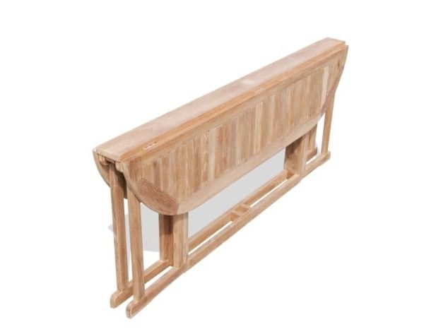 Oval Drop Leaf Teak Table