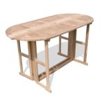 Bimini Oval Drop Leaf Counter Height 72" x 35" Teak Table