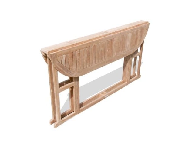 Oval Drop Leaf Teak Table