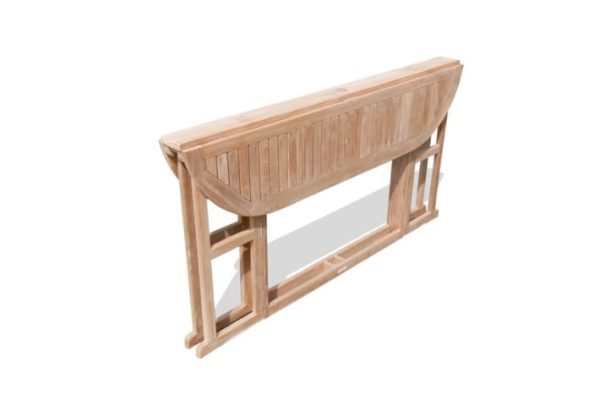 Oval Drop Leaf Teak Table