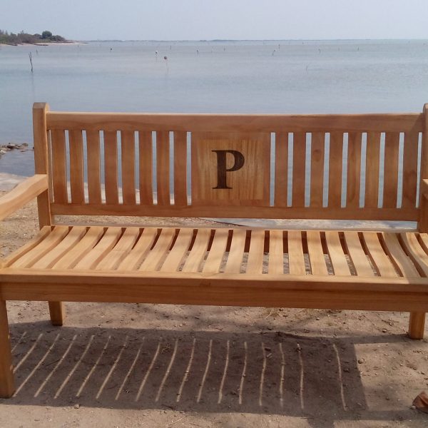 Windsor 72" Custom Personalized Teak Bench 4 Seater