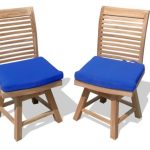 Grade A Teak Casa Blanca Swivel Armless Chairs/ 2 Pack. Assembled. (Cushions Not Incl)