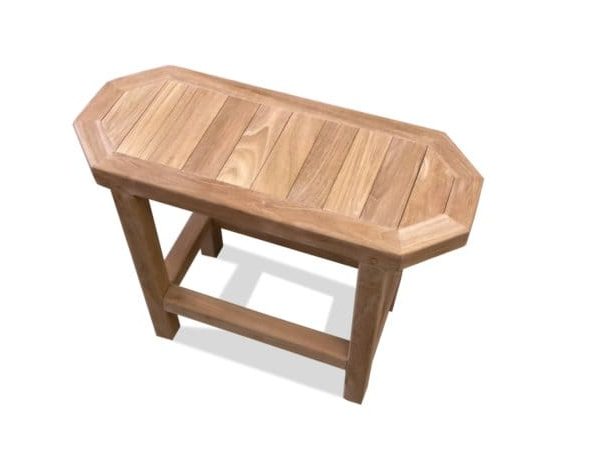 Grade A Teak 10" x 24" Octagon Side Table/ Shower Bench....take your pick! The Fenwick