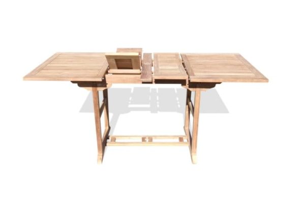 Grade A Teak 82" x 39" Rectangular Counter Extension Table Seats 8 Double Leaf Makes 3 Different Size Tables Bimini