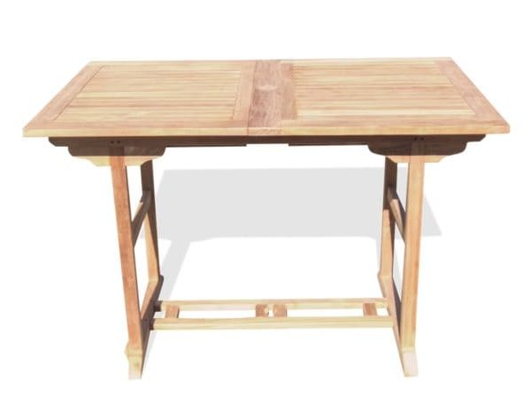 Grade A Teak 66" x 39" Rectangular Counter Extension Table Seats 6-8 Double Leaf Makes 3 Different Size Tables Bimini