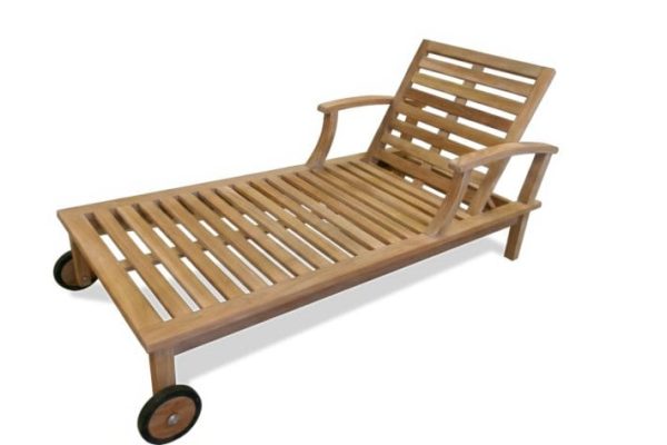 Grade A Teak Portofino Sun Lounger with Arms
